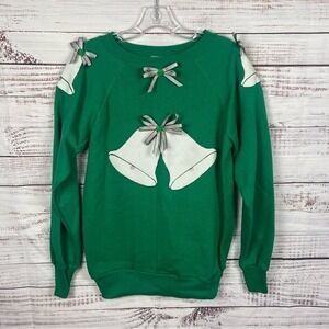 Pannill Sweatshirt Co. green holiday bells size medium crewneck Vintage sweater